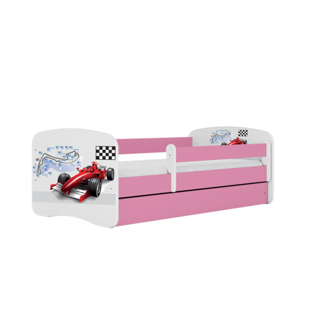 BABYDREAMS Bed babydreams pink formula with drawer with mattress 140/70, Pink