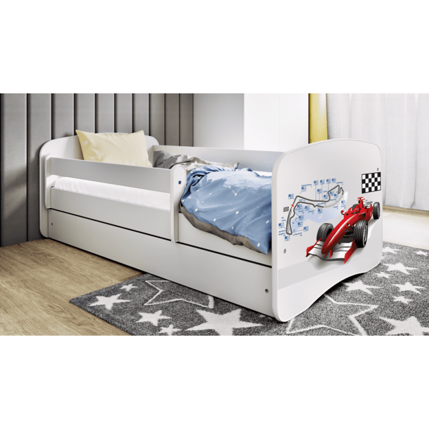 BABYDREAMS Bed babydreams white formula with drawer with mattress 140/70, White