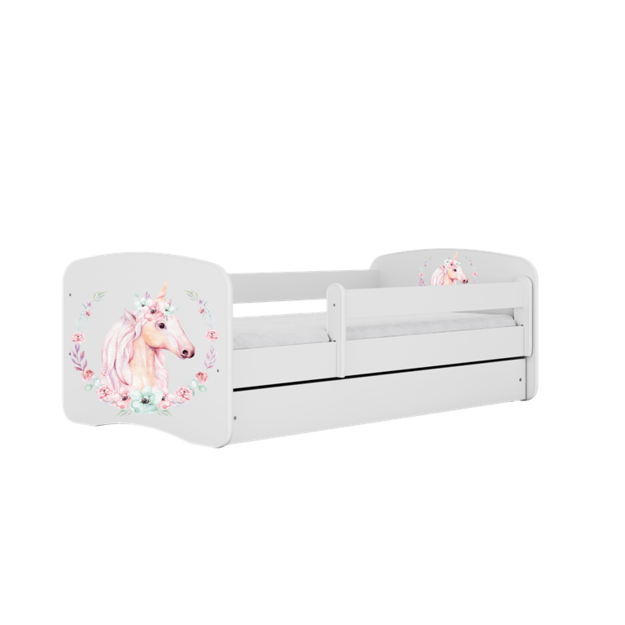 BABYDREAMS Bed babydreams white horse without drawer without mattress 140/70, White