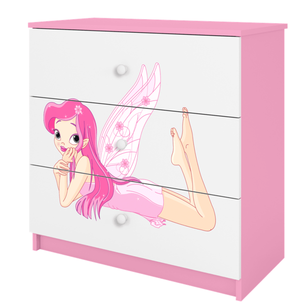 BABYDREAMS Chest of drawers babydreams pink fairy with wings, Pink 