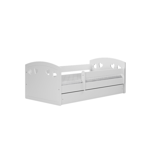 JULIA Bed Julia white with drawer with mattress 140/80, White