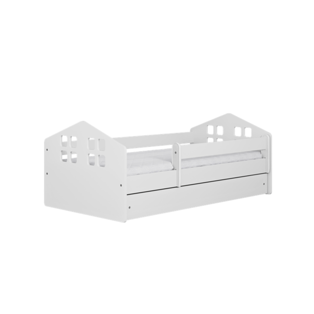 KACPER Bed Kacper white with drawer without mattress 140/80, White