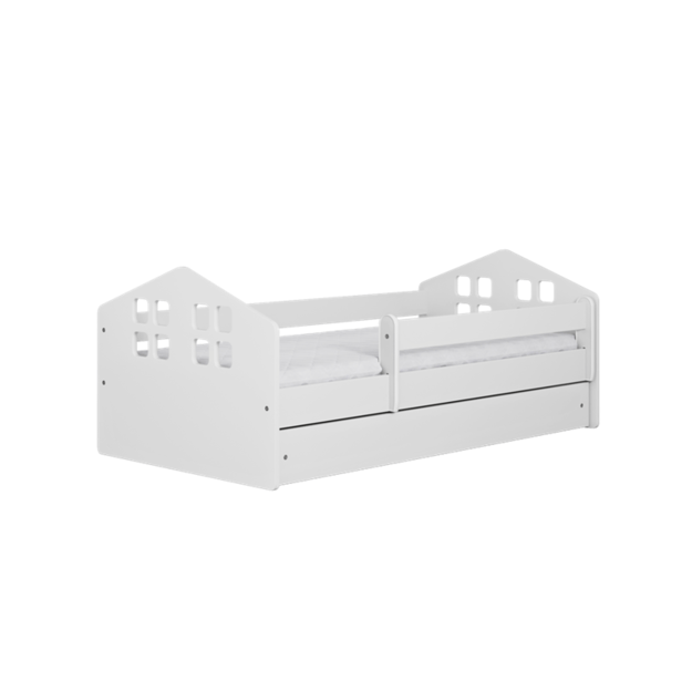 KACPER Bed Kacper white without drawer without mattress 140/80, White