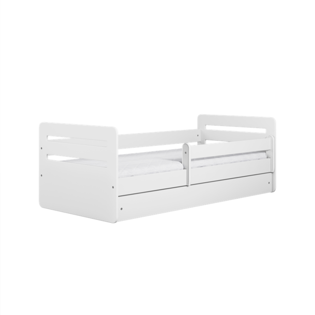 TOMI Bed tomi white with drawer with mattress 140/80, White